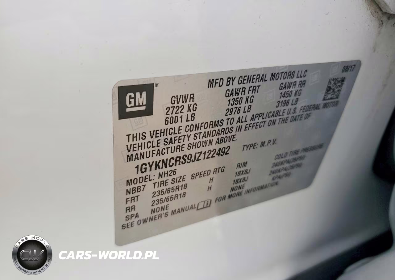 2018 Cadillac Xt5 Luxury VIN:1GYKNCRS9JZ122492 - 13
