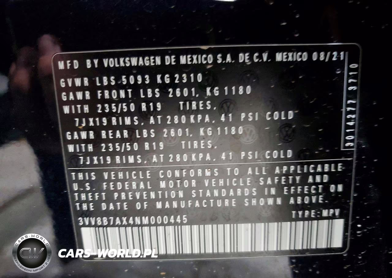 2022 Volkswagen Tiguan Se R-Line Black VIN:3VV8B7AX4NM000445 - 14