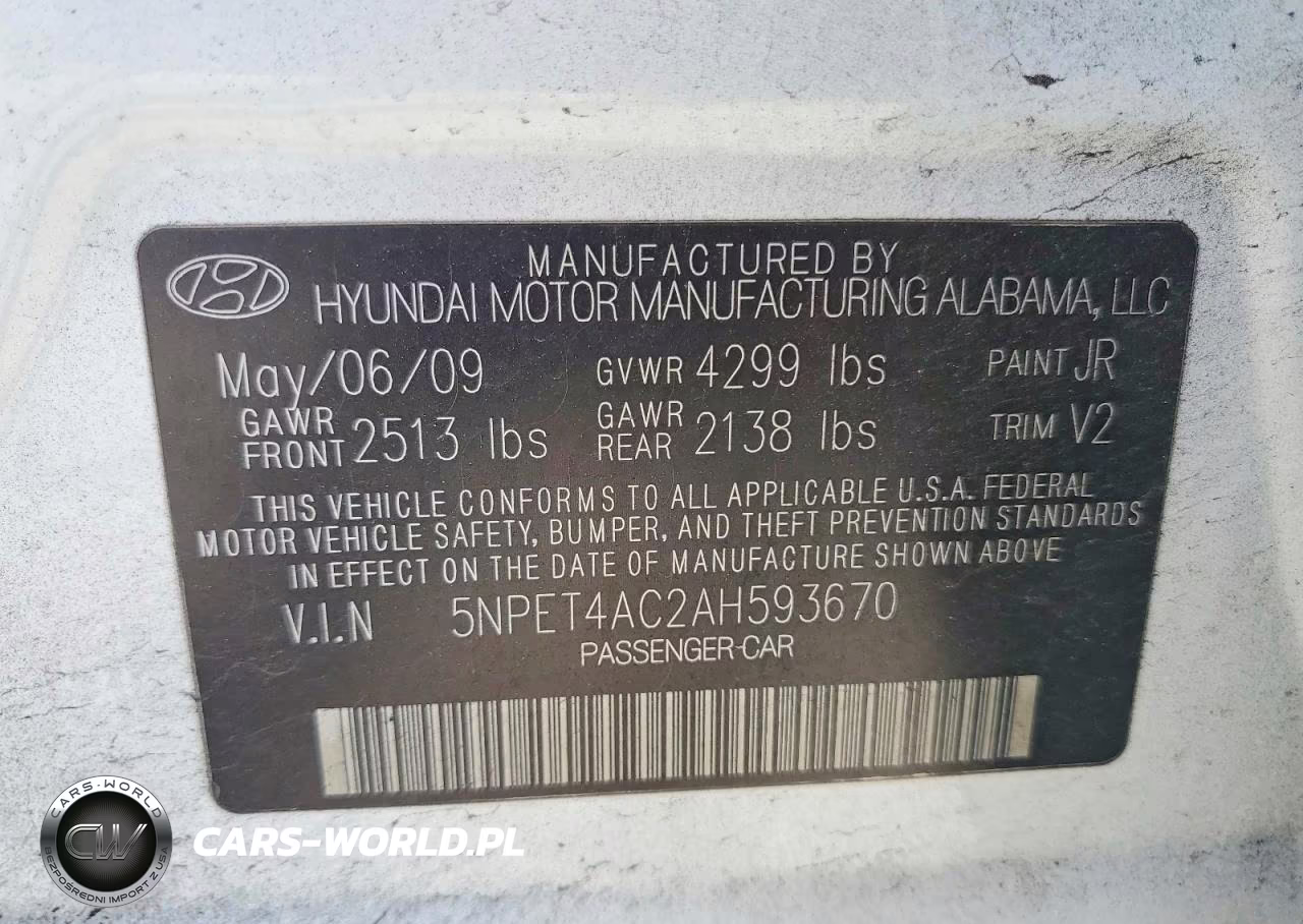 2010 Hyundai Sonata Gls VIN:5NPET4AC2AH593670 - 12