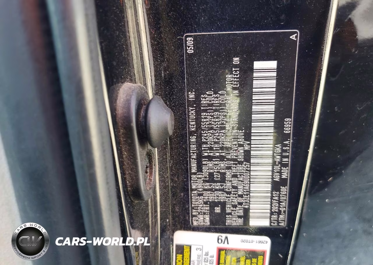 2009 Toyota Venza Fwd 4Cyl VIN:4T3ZE11A69U007257 - 13