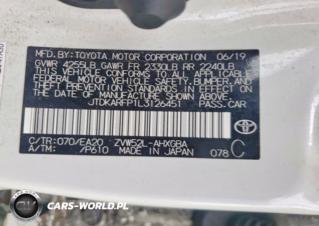 2020 Toyota Prius Prime Xle VIN:JTDKARFP1L3126451 - 12