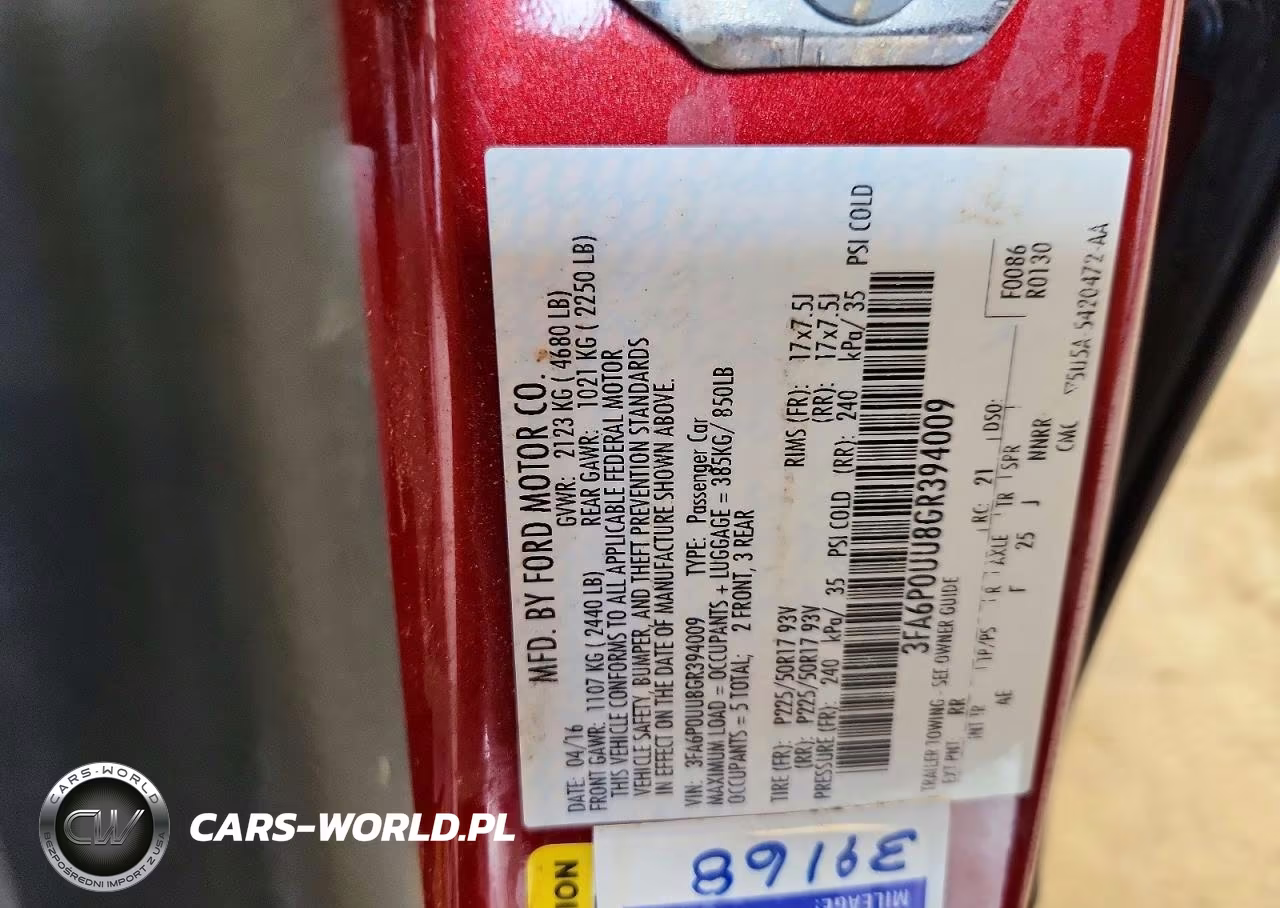 2016 Ford Fusion S Hybrid VIN:3FA6P0UU8GR394009 - 12