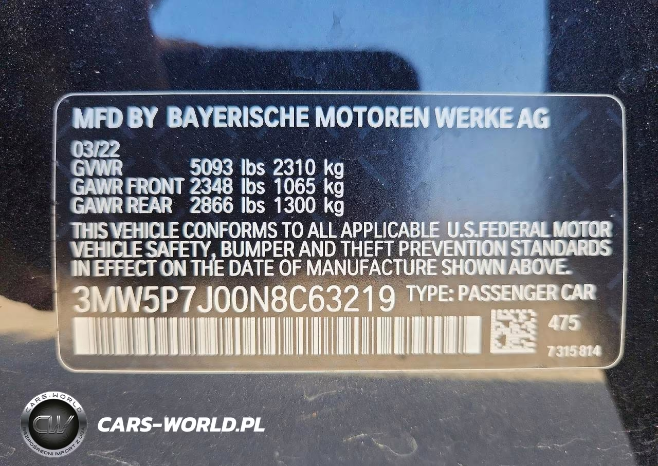 2022 BMW 330E VIN:3MW5P7J00N8C63219 - 13
