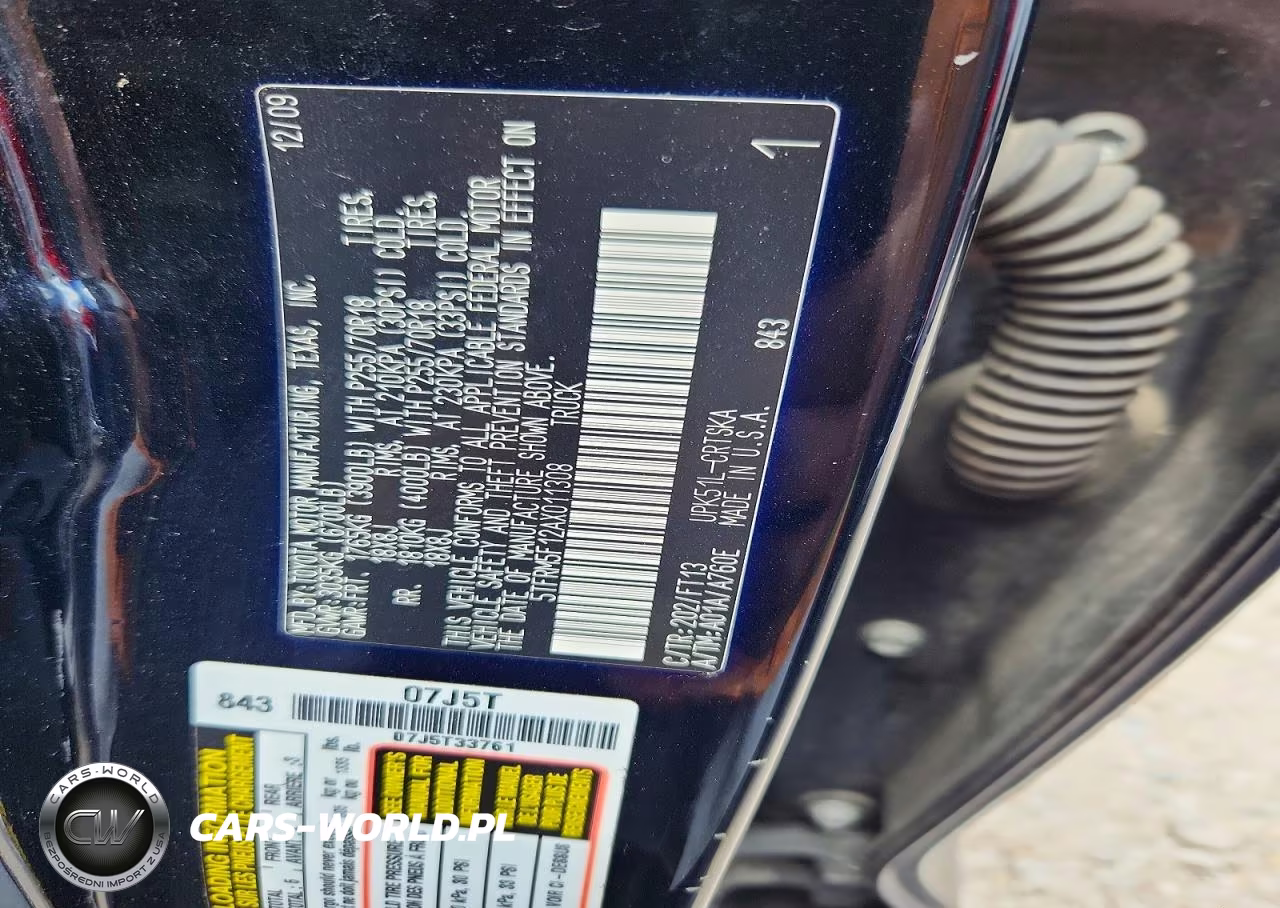 2010 Toyota Tundra Double Cab Sr5 VIN:5TFRM5F12AX011308 - 13