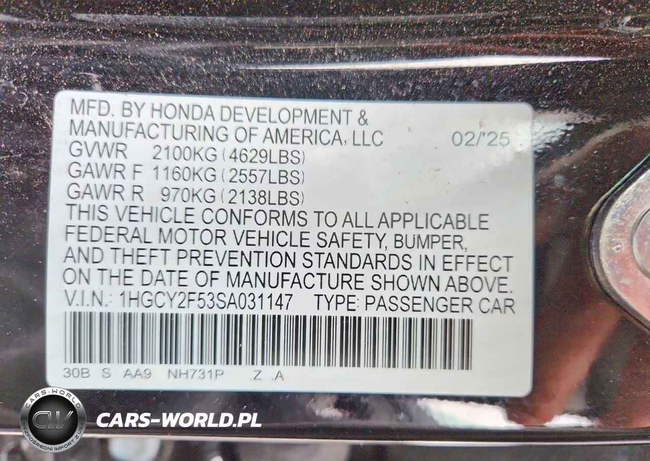 2025 Honda Accord Hybrid Sport VIN:1HGCY2F53SA031147 - 13