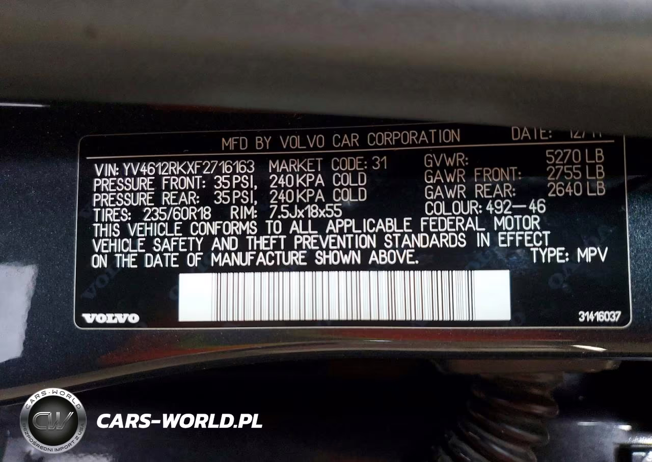 2015 Volvo Xc60 T5 Premier VIN:YV4612RKXF2716163 - 13