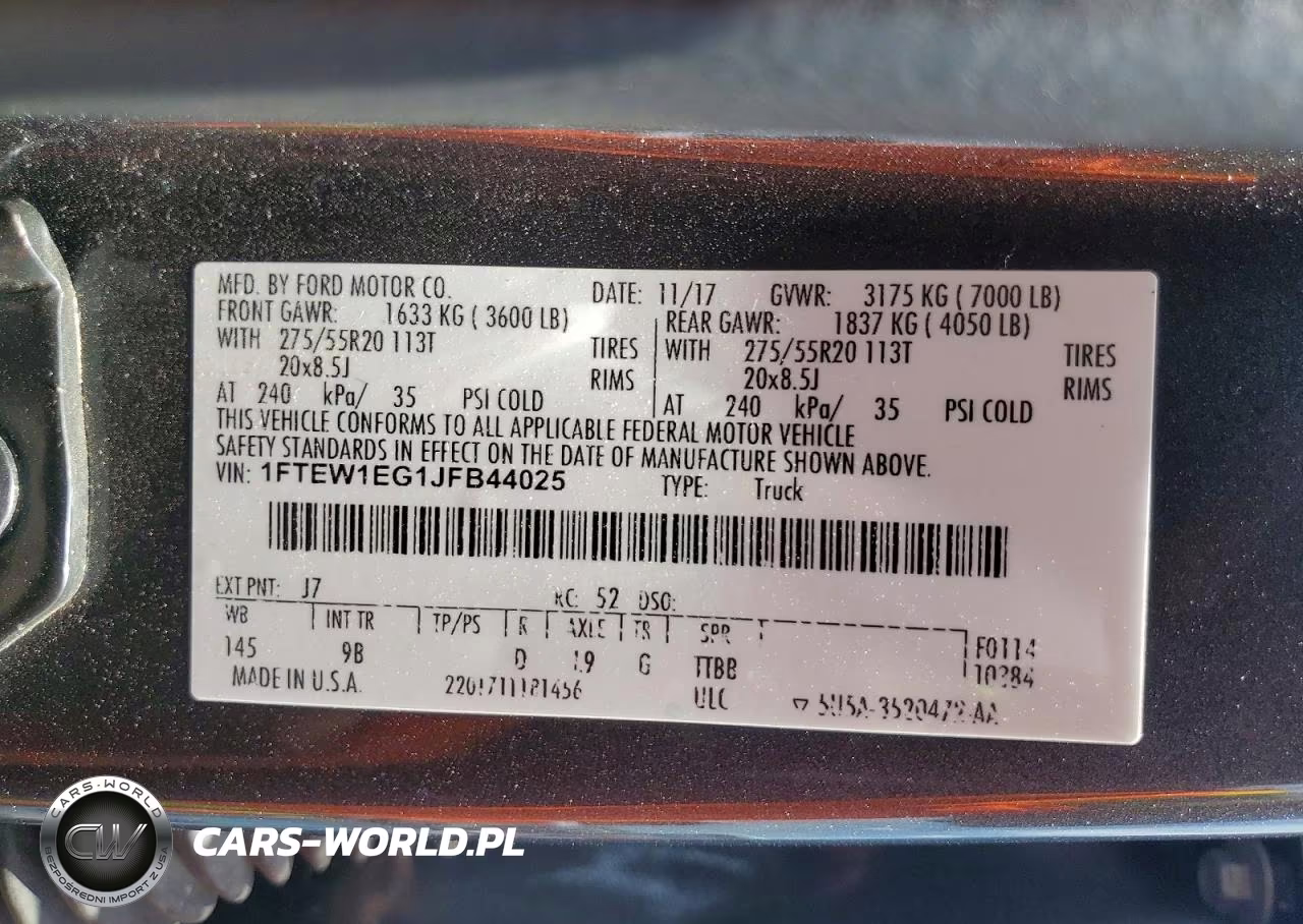 2018 Ford F150 Supercrew VIN:1FTEW1EG1JFB44025 - 12