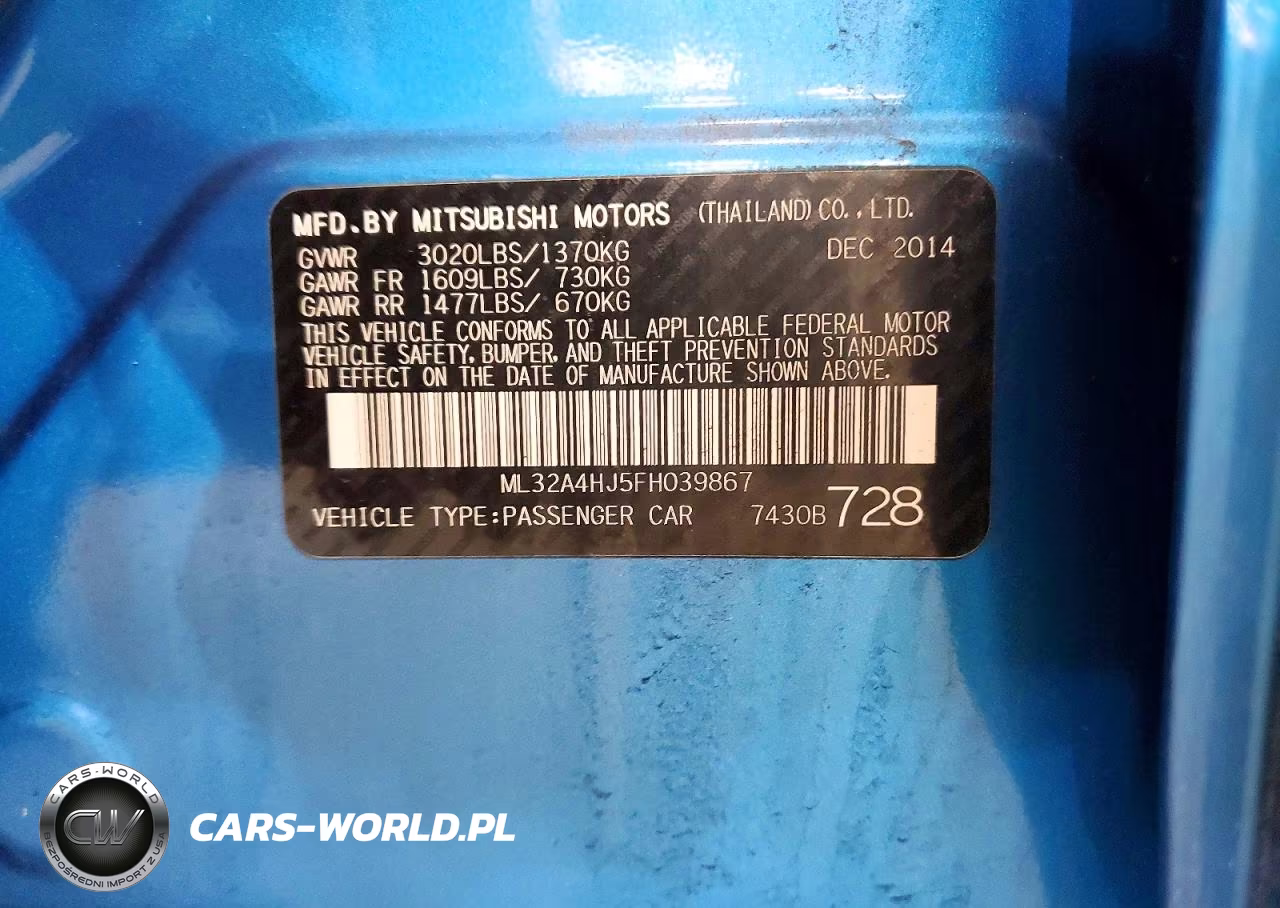 2015 Mitsubishi Mirage Es VIN:ML32A4HJ5FH039867 - 12