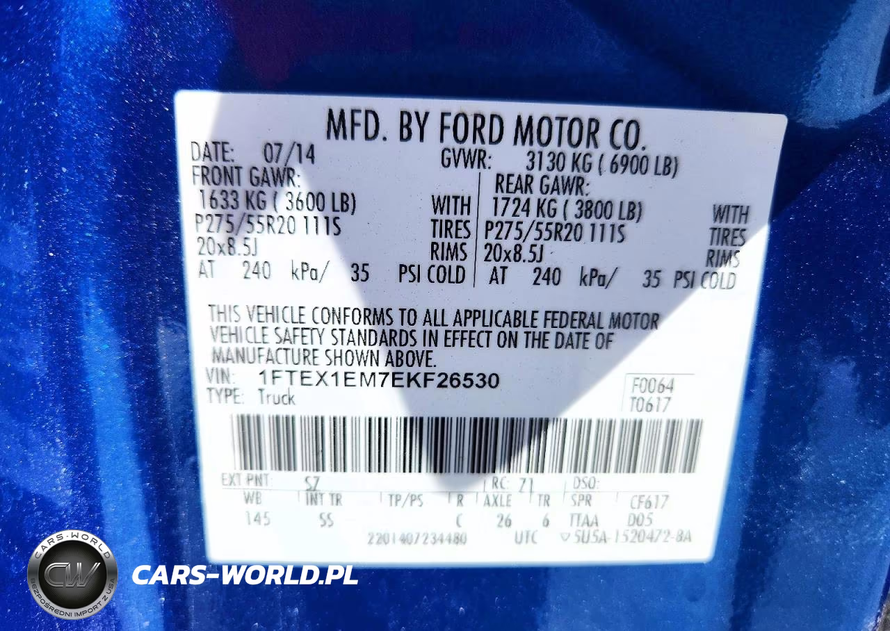 2014 Ford F150 Super Cab VIN:1FTEX1EM7EKF26530 - 12