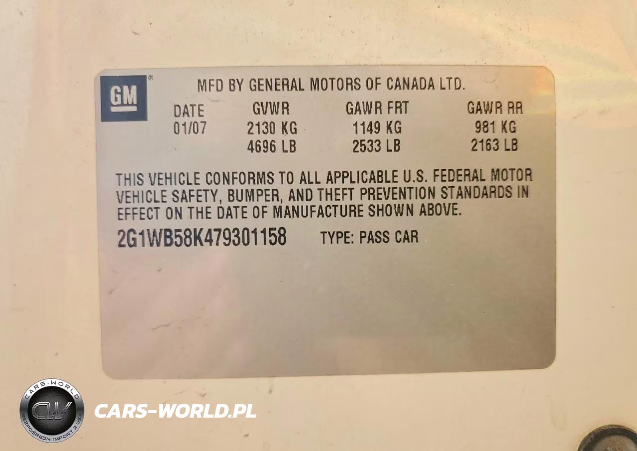 2007 Chevrolet Impala Ls VIN:2G1WB58K479301158 - 13