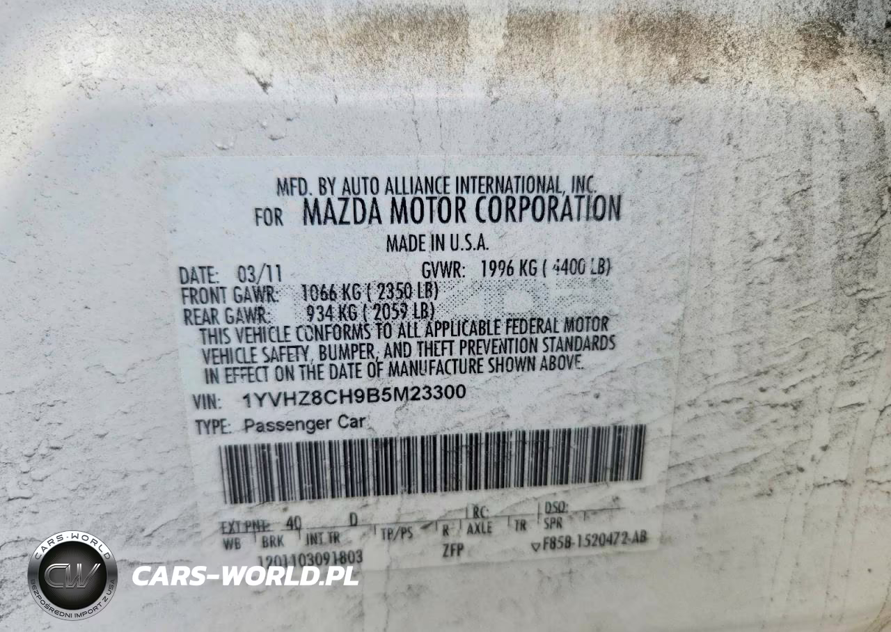 2011 Mazda 6 I VIN:1YVHZ8CH9B5M23300 - 12