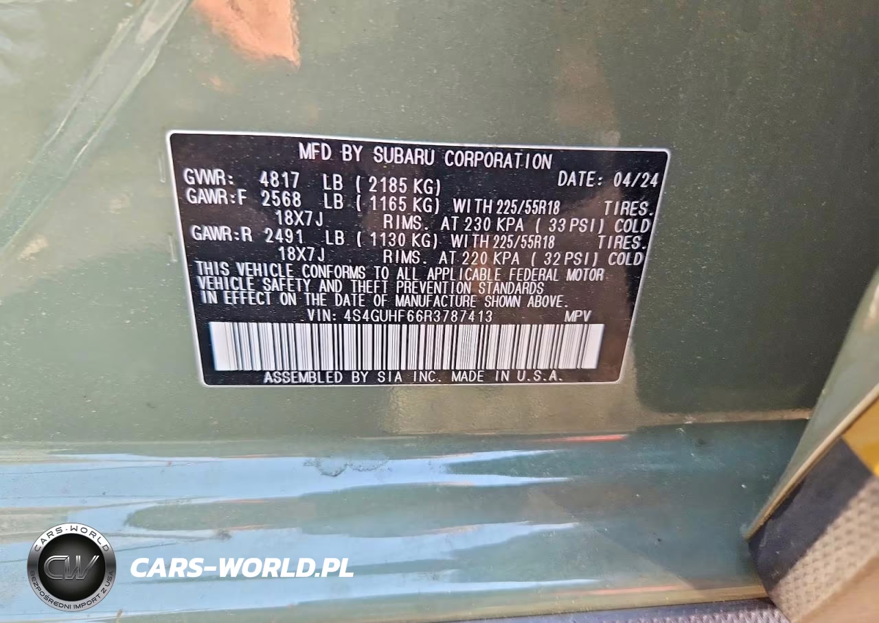 2024 Subaru Crosstrek Sport VIN:4S4GUHF66R3787413 - 12