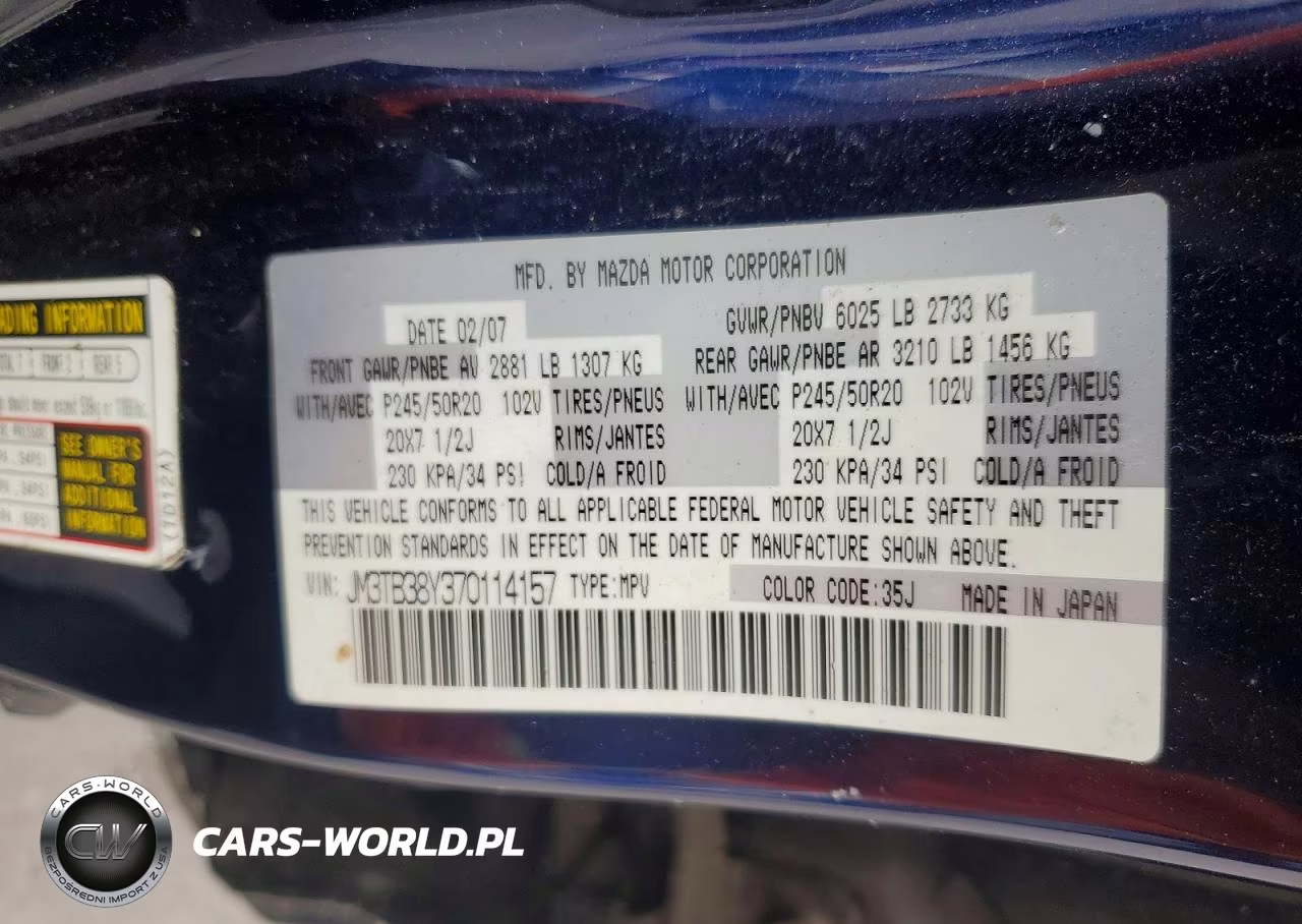 2007 Mazda Cx-9 VIN:JM3TB38Y370114157 - 13
