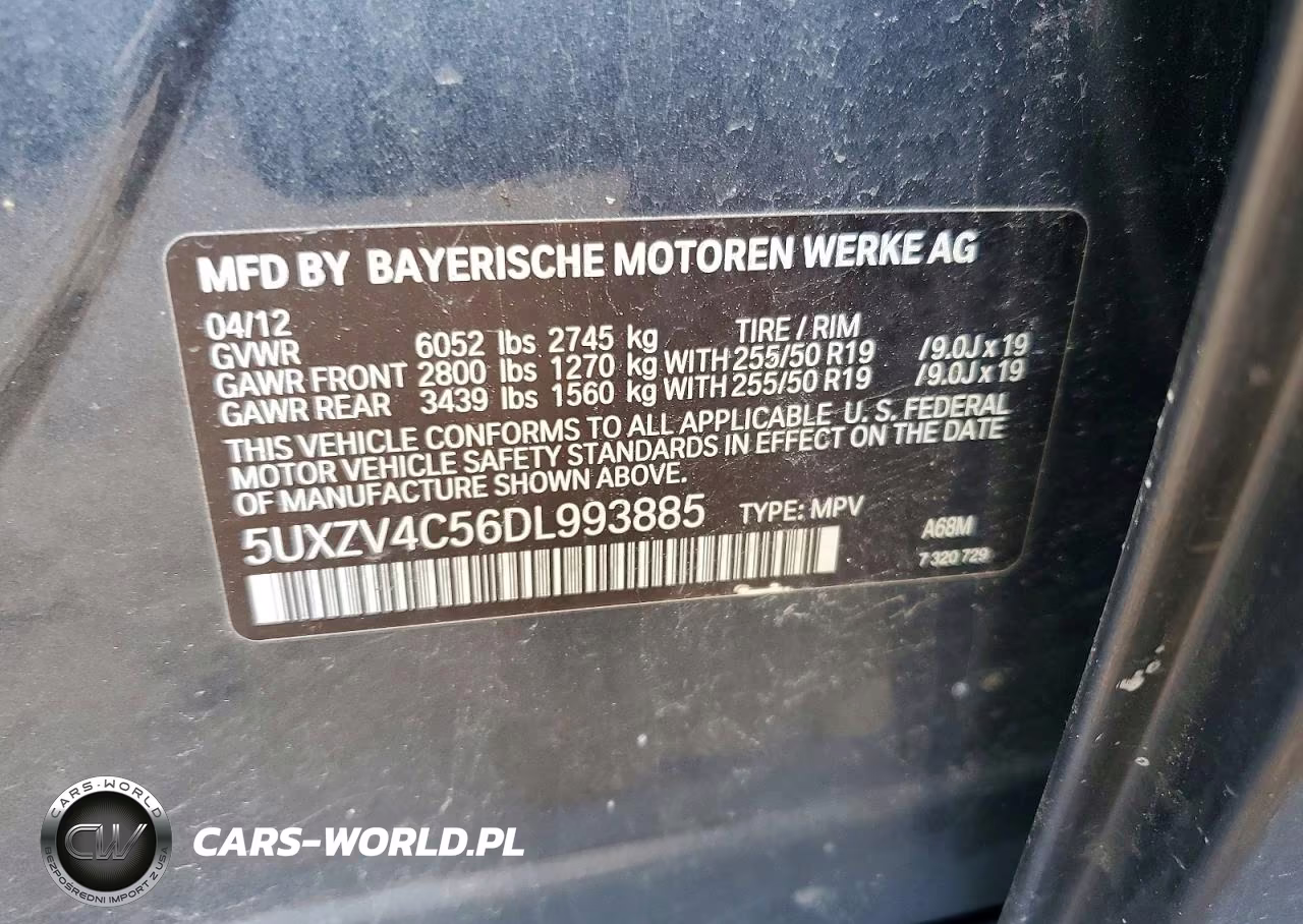 2013 BMW X5 xDrive35I VIN:5UXZV4C56DL993885 - 13