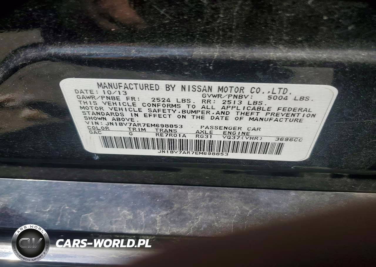 2014 Infiniti Q50 Sport VIN:JN1BV7AR7EM698853 - 13