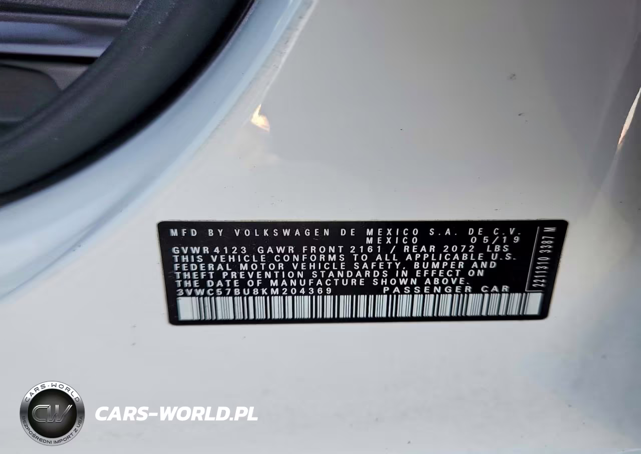 2019 Volkswagen Jetta S VIN:3VWC57BU8KM204369 - 12