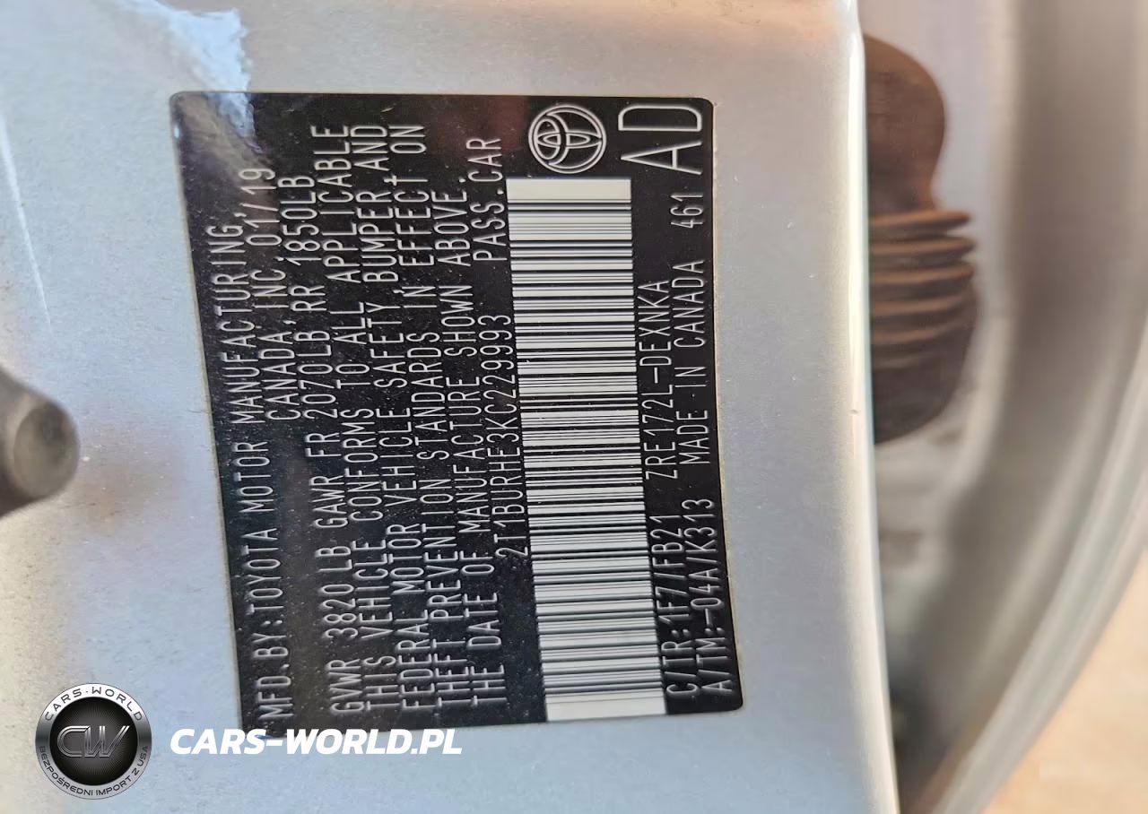 2019 Toyota Corolla Le VIN:2T1BURHE3KC229993 - 13