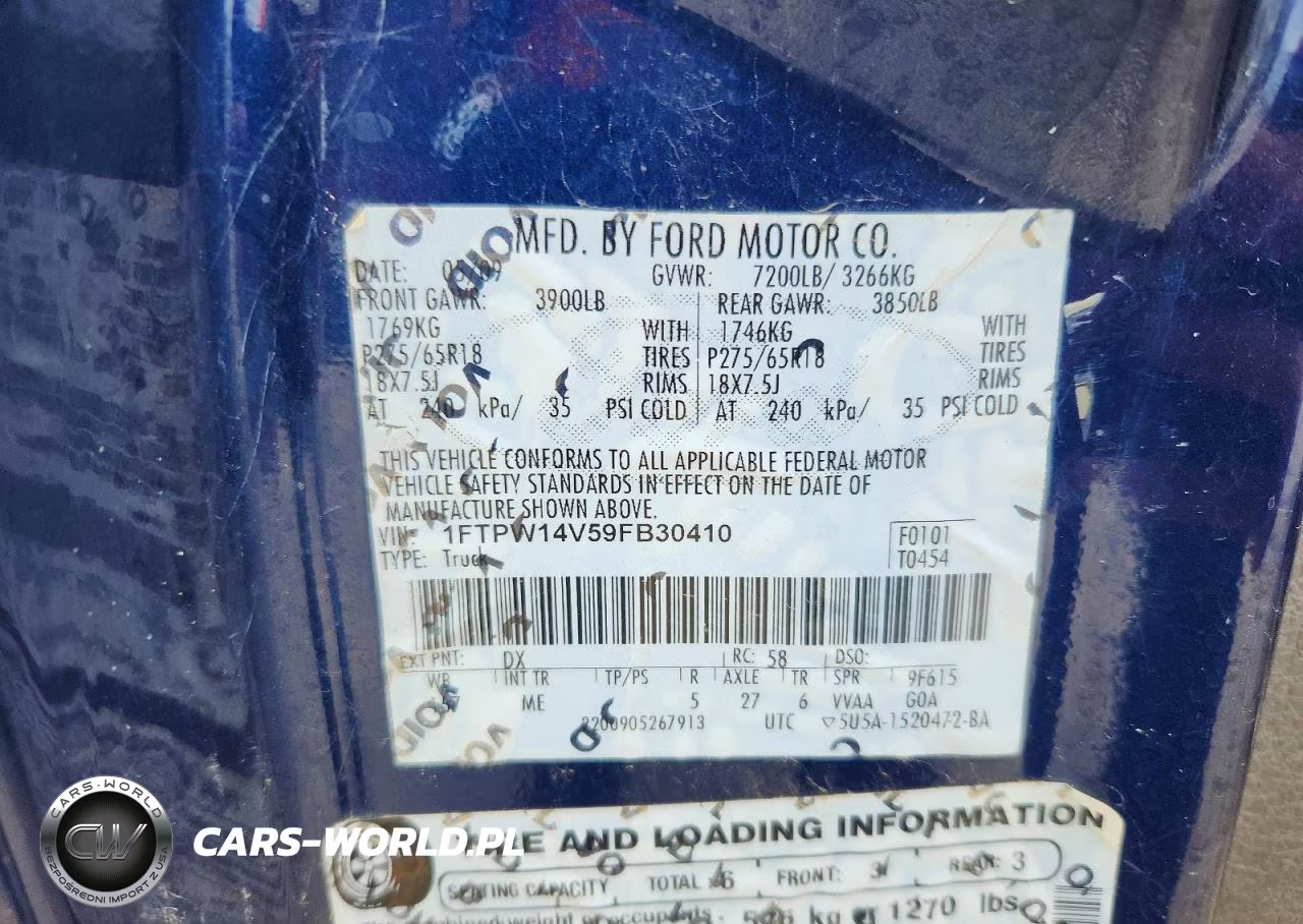 2009 Ford F150 Supercrew VIN:1FTPW14V59FB30410 - 12