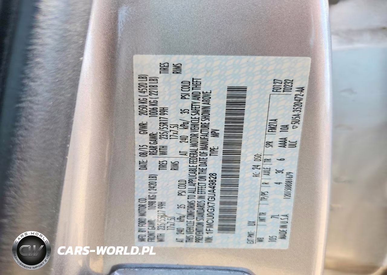 2016 Ford Escape Se VIN:1FMCU0GX7GUA49828 - 13
