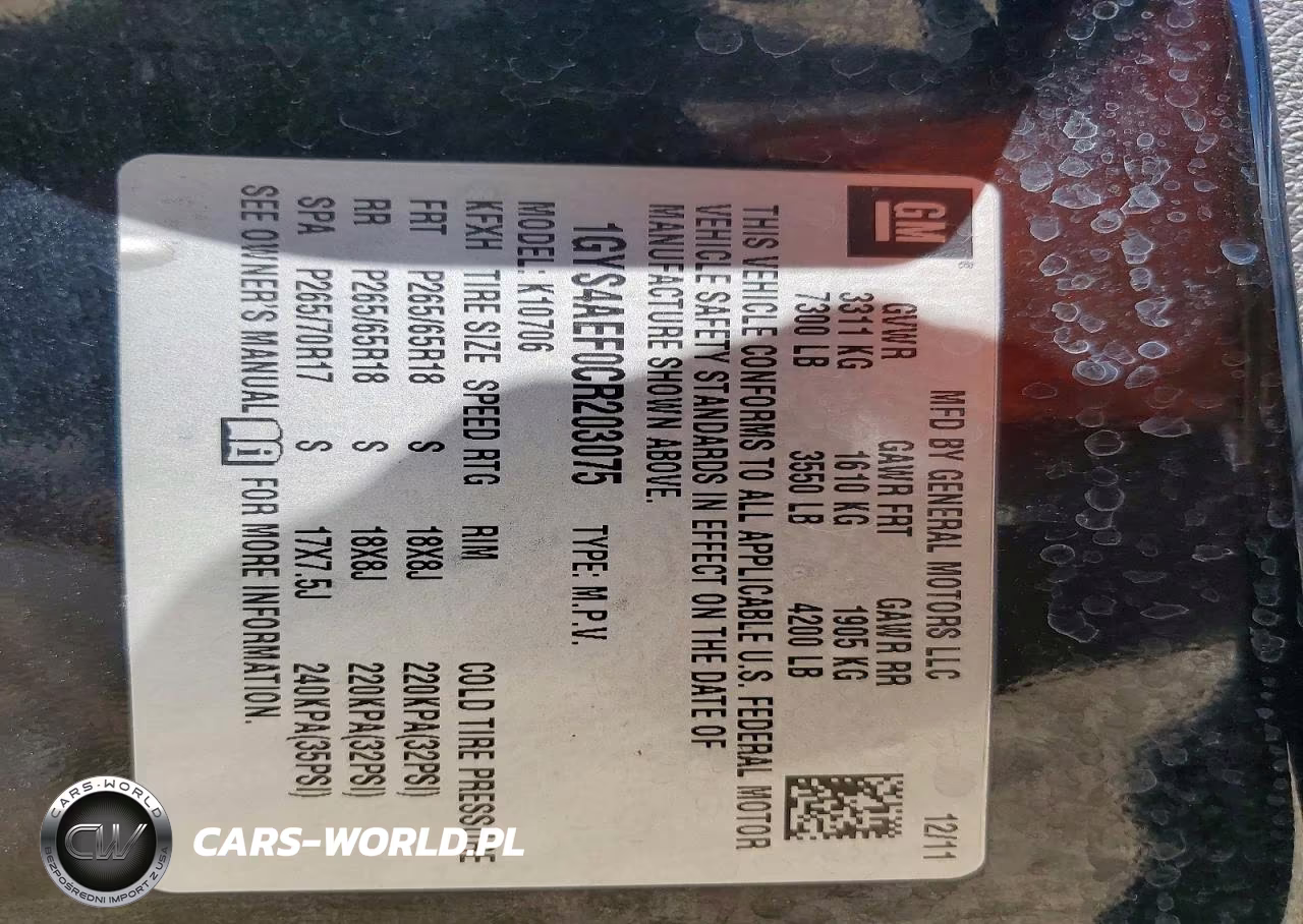 2012 Cadillac Escalade VIN:1GYS4AEF0CR203075 - 13