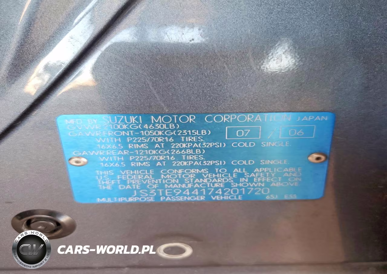2007 Suzuki Grand Vitara Xsport VIN:JS3TE944174201720 - 13