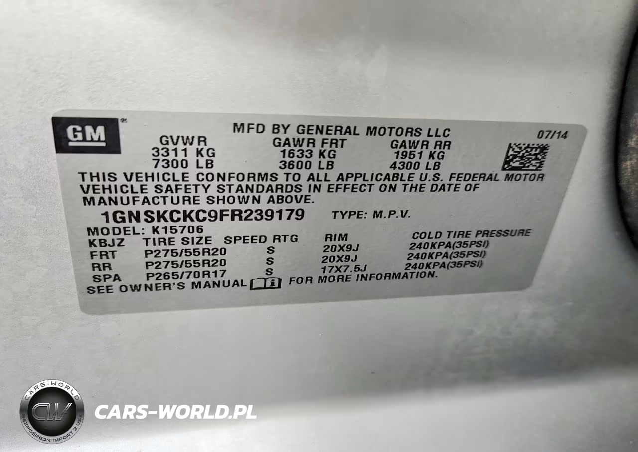 2015 Chevrolet Tahoe K1500 Ltz VIN:1GNSKCKC9FR239179 - 13