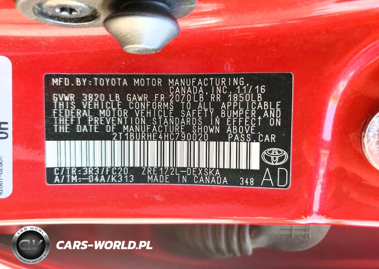 2017 Toyota Corolla Se VIN:2T1BURHE4HC790020 - 12
