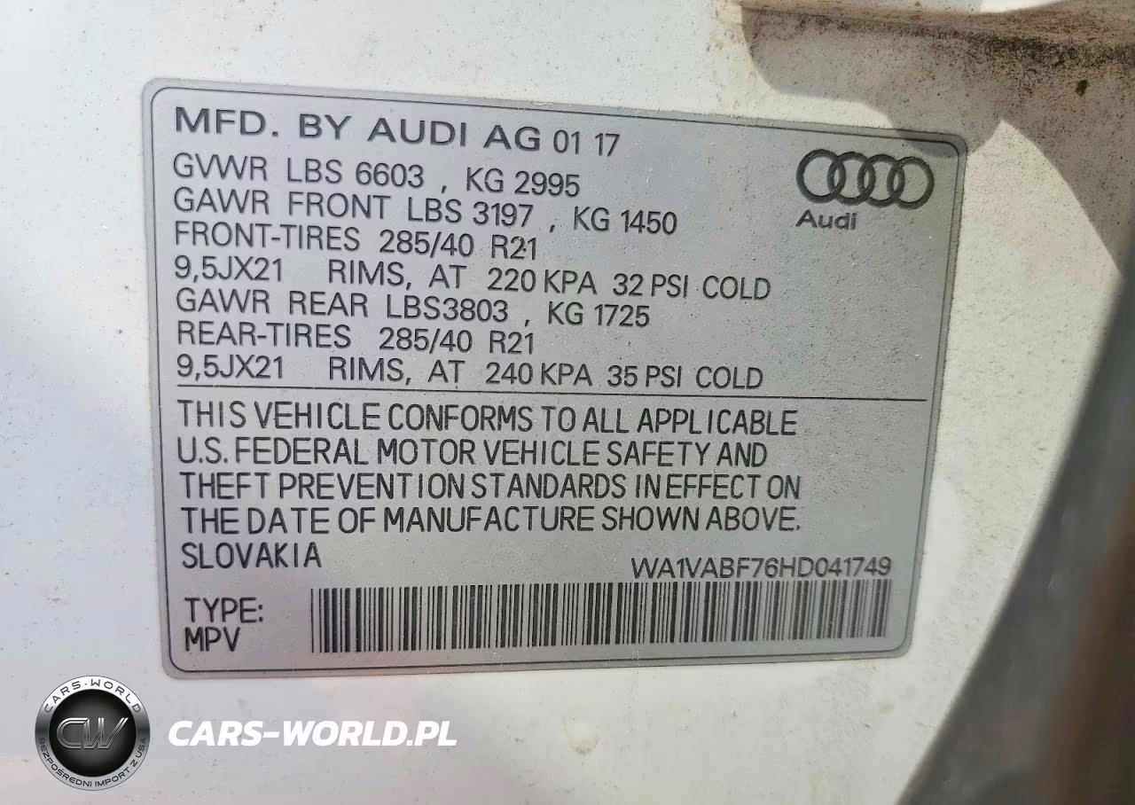 2017 Audi Q7 Prestige VIN:WA1VABF76HD041749 - 13