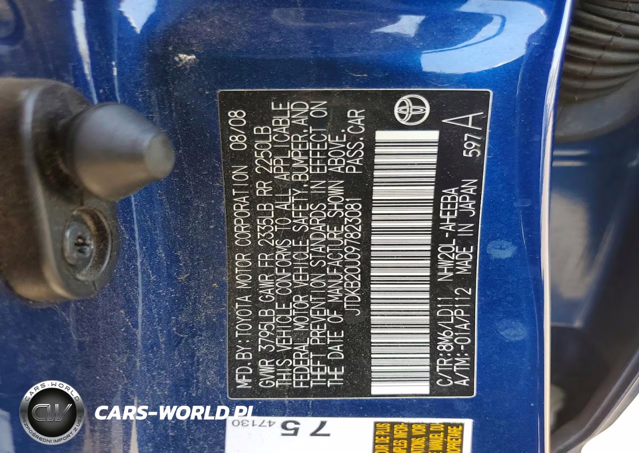 2009 Toyota Prius Base VIN:JTDKB20U097823081 - 12