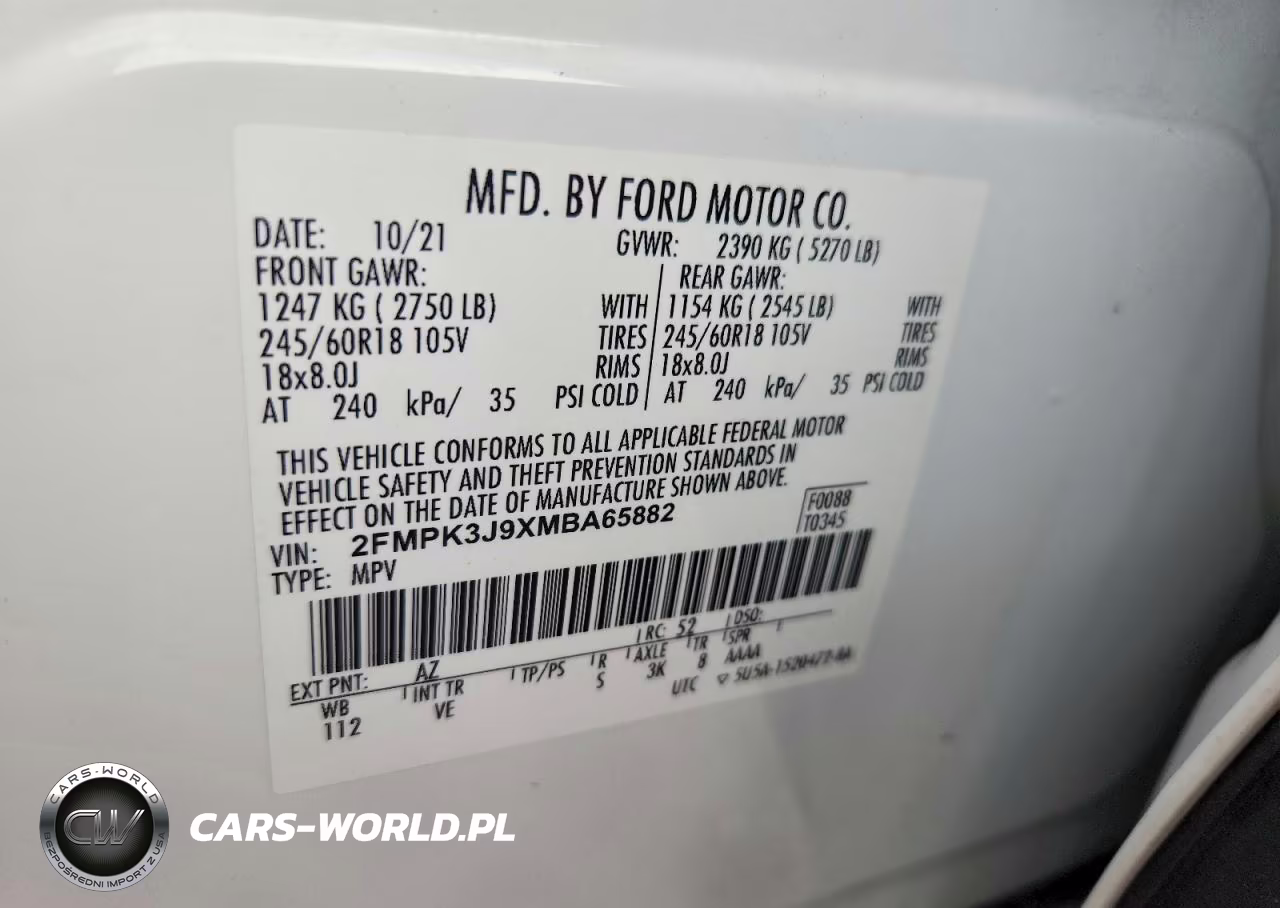 2021 Ford Edge Sel VIN:2FMPK3J9XMBA65882 - 13