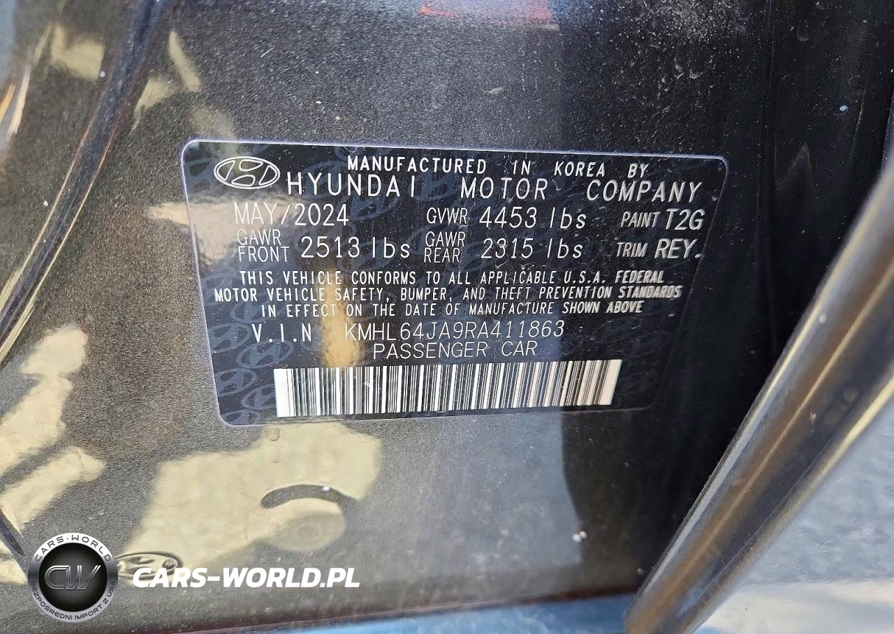 2024 Hyundai Sonata Sel VIN:KMHL64JA9RA411863 - 12