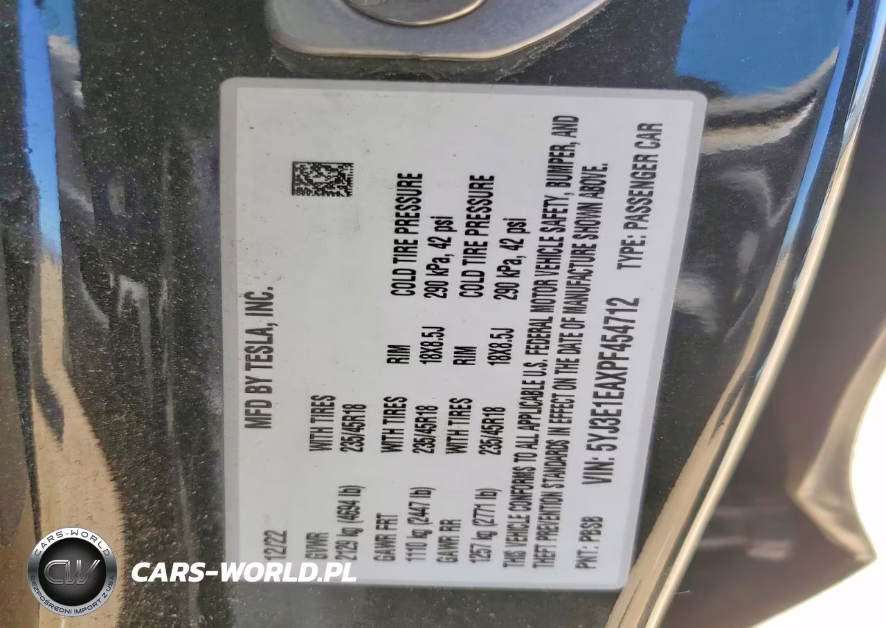 2023 Tesla Model 3 VIN:5YJ3E1EAXPF454712 - 13