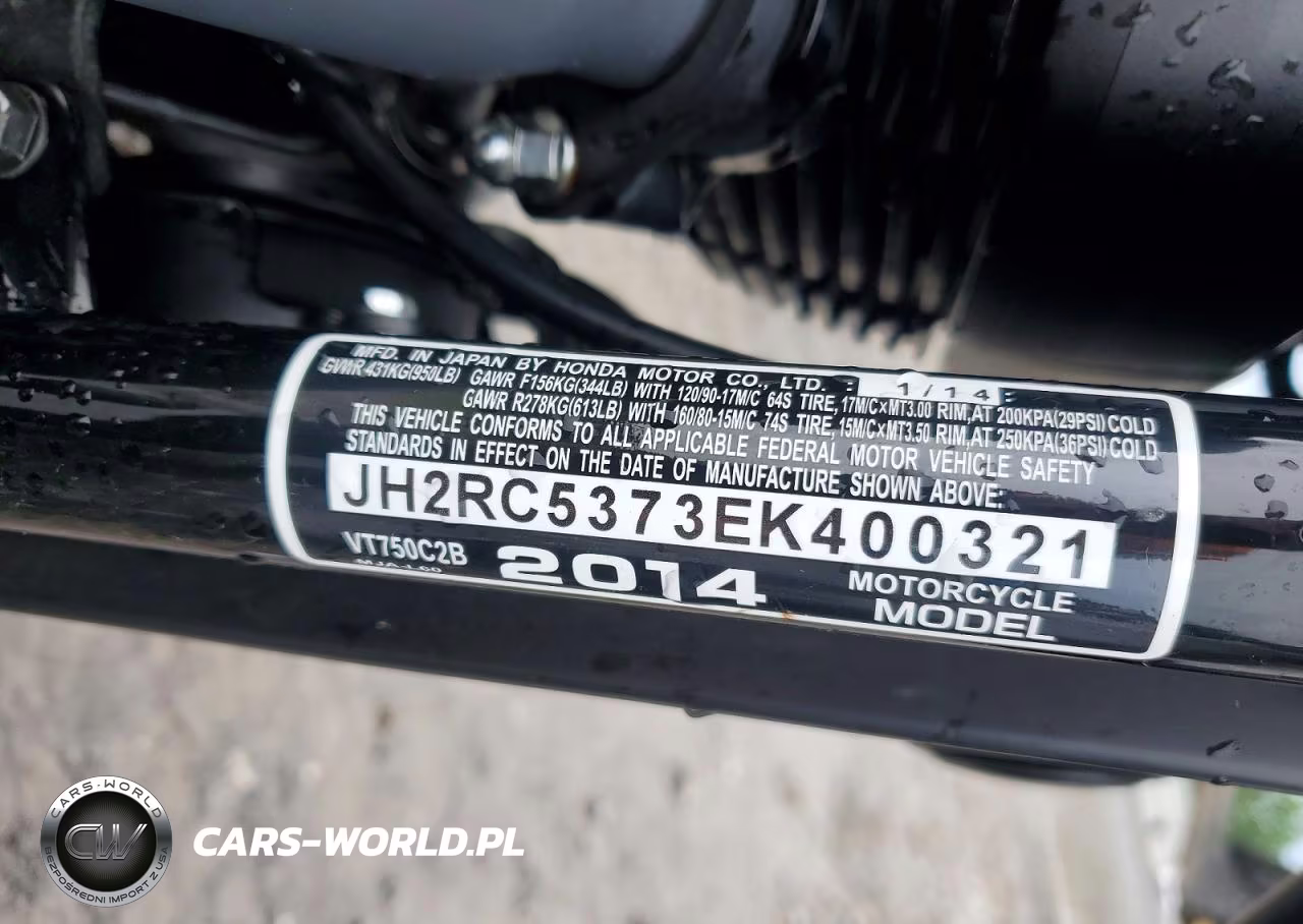 2014 Honda Vt750 C2B VIN:JH2RC5373EK400321 - 9