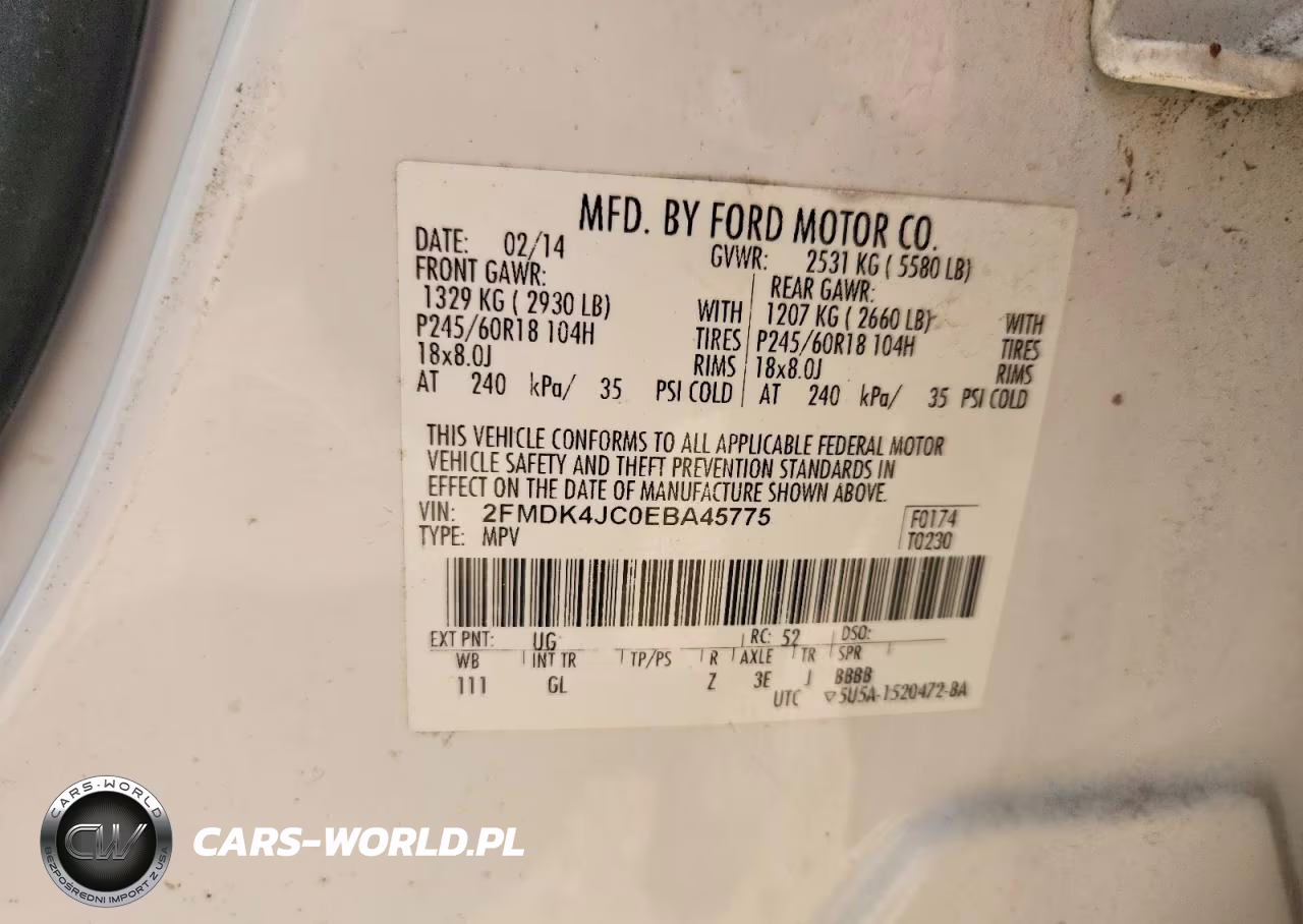 2014 Ford Edge Sel VIN:2FMDK4JC0EBA45775 - 13