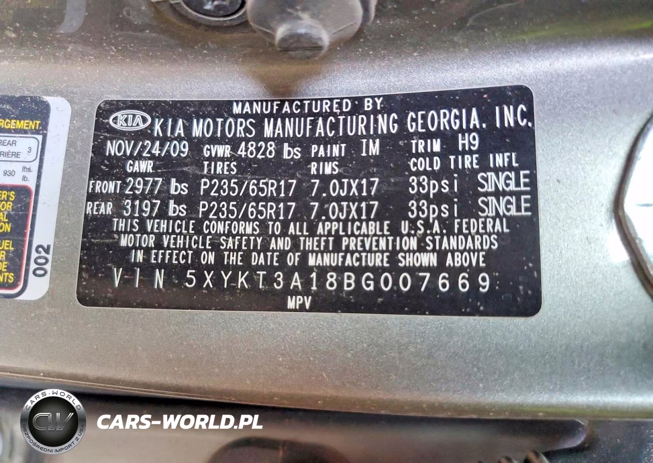 2011 Kia Sorento Gl VIN:5XYKT3A18BG007669 - 13