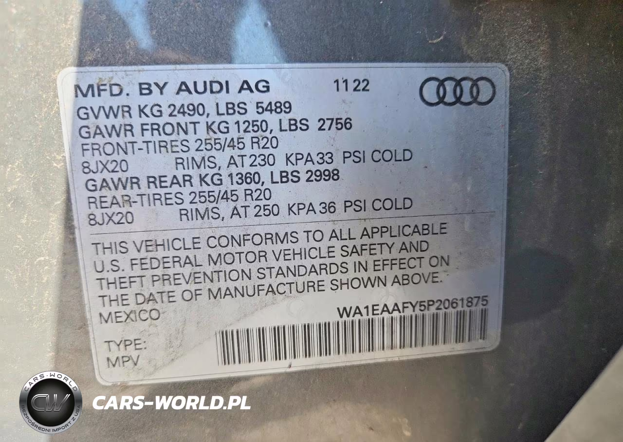 2023 Audi Q5 Premium Plus 45 VIN:WA1EAAFY5P2061875 - 13