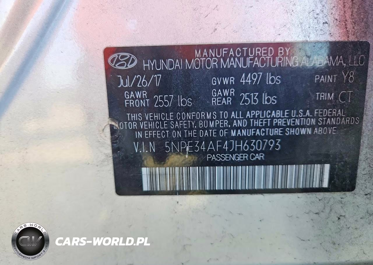 2018 Hyundai Sonata Sport VIN:5NPE34AF4JH630793 - 12