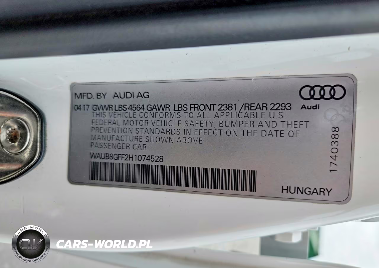 2017 Audi A3 Premium VIN:WAUB8GFF2H1074528 - 12