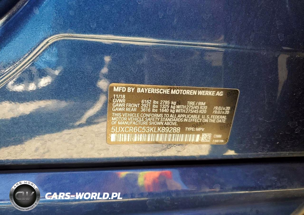 2019 BMW X5 xDrive40I VIN:5UXCR6C53KLK89288 - 14