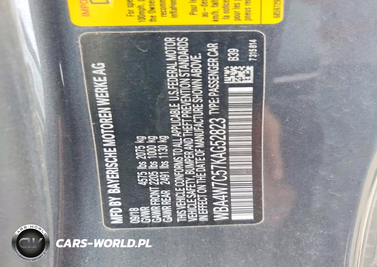 2019 BMW 440I VIN:WBA4W7C57KAG52823 - 12