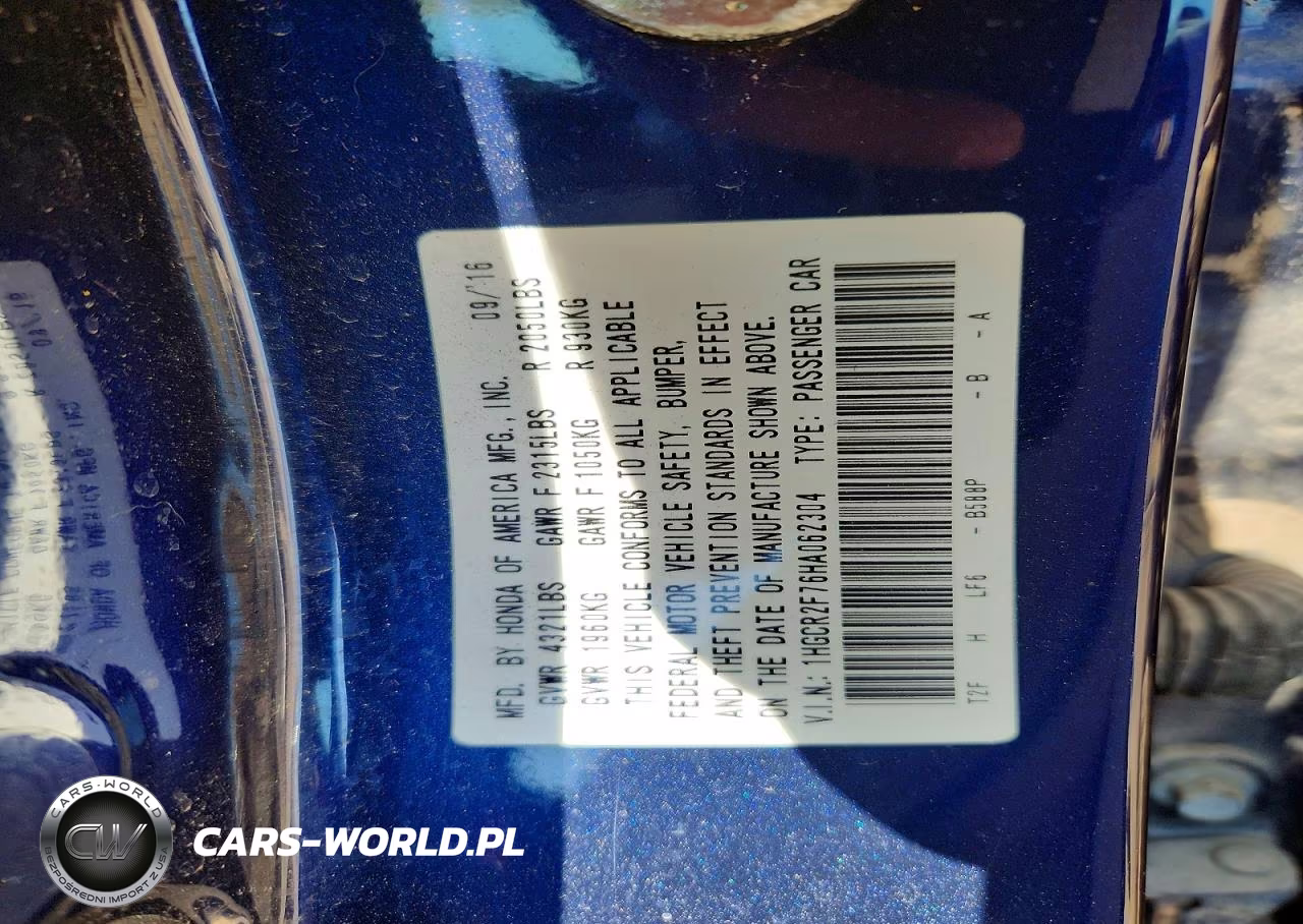 2017 Honda Accord Ex VIN:1HGCR2F76HA062304 - 13