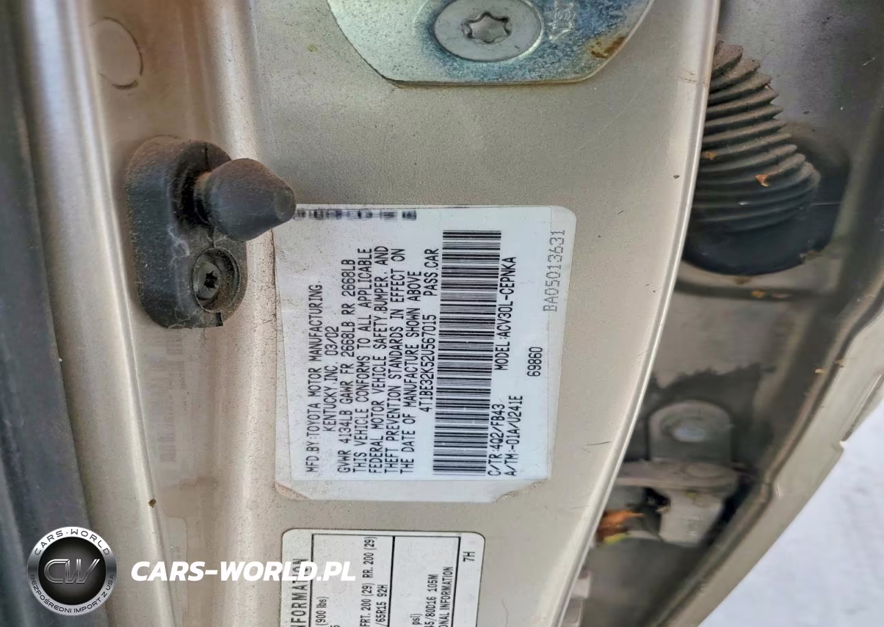 2002 Toyota Corolla VIN:4T1BE32K52U567015 - 13