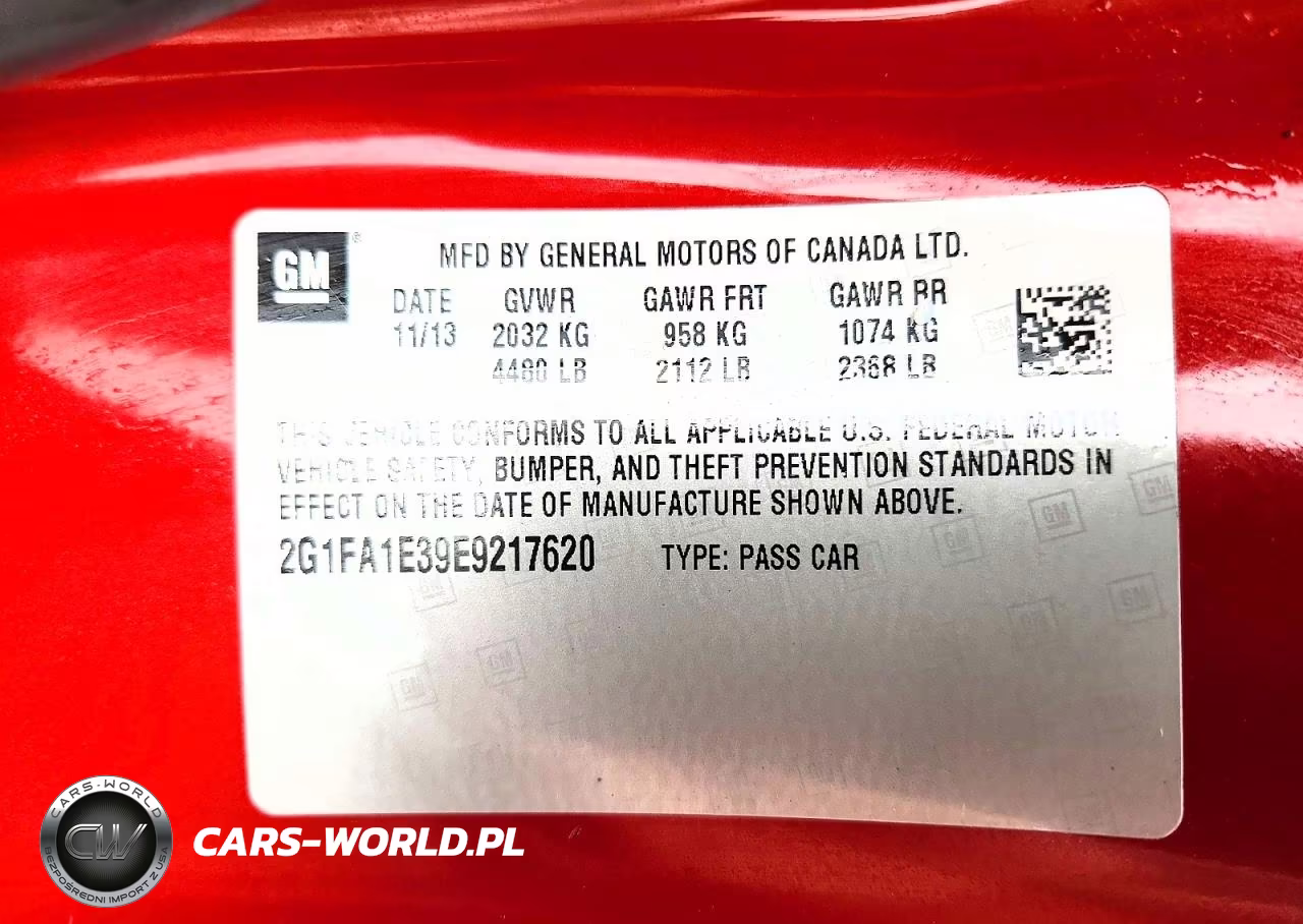 2014 Chevrolet Camaro Ls VIN:2G1FA1E39E9217620 - 13