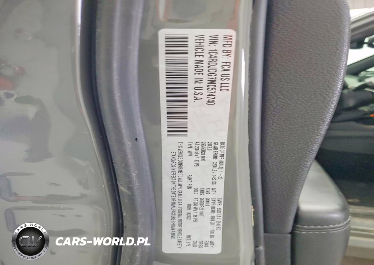 2021 Dodge Durango Gt VIN:1C4RDJDG7MC574740 - 12