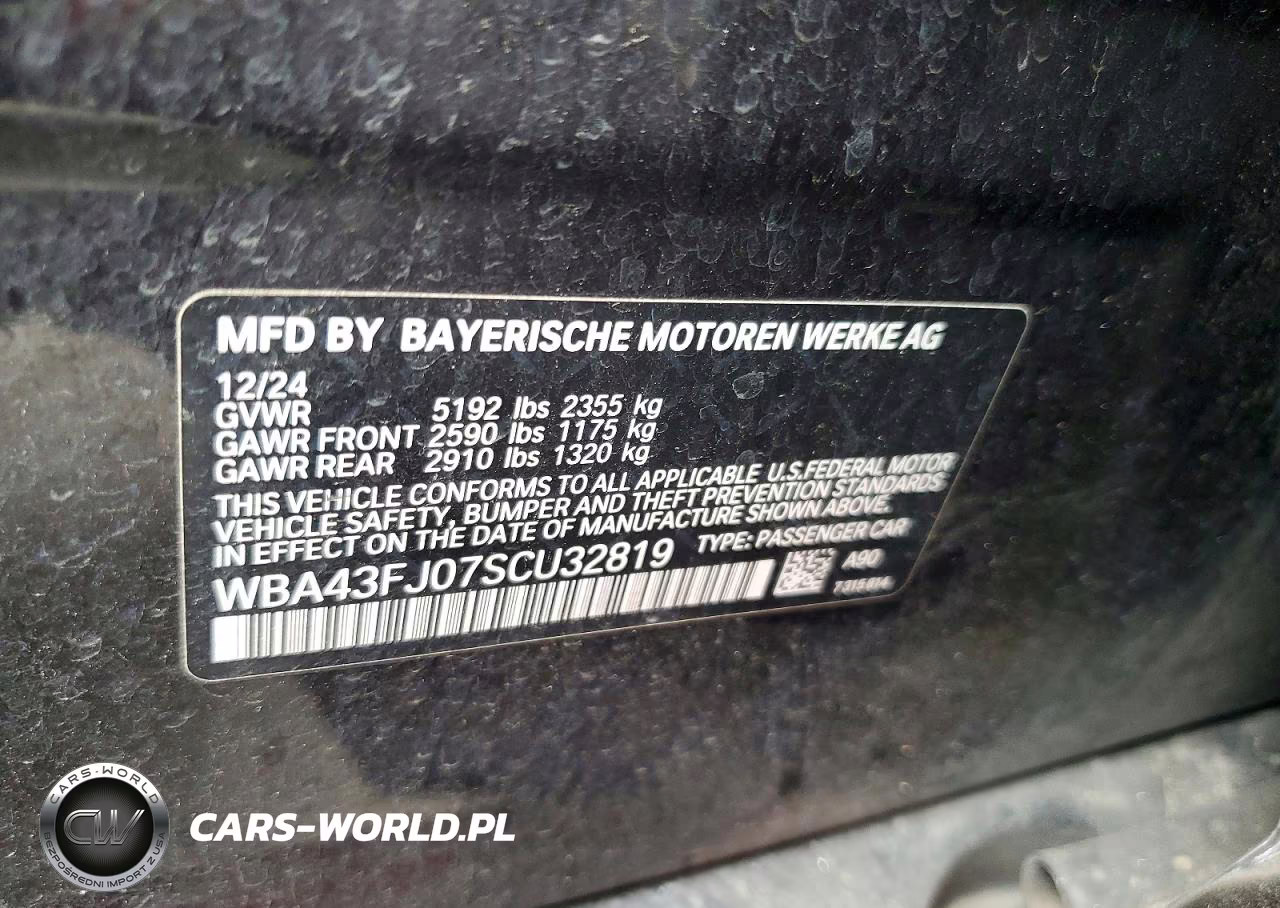 2025 BMW 530 I VIN:WBA43FJ07SCU32819 - 12