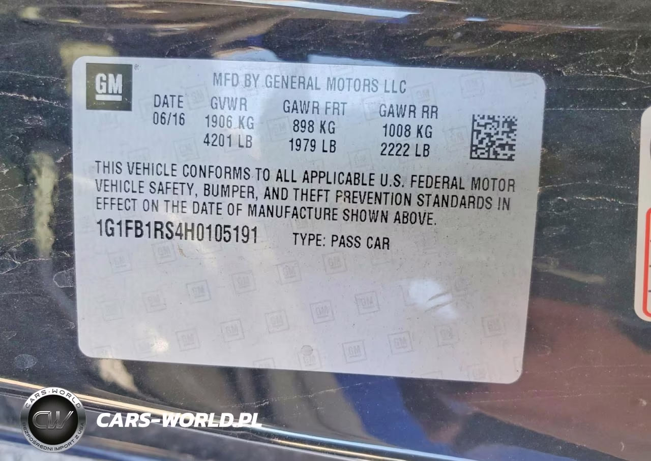2017 Chevrolet Camaro Lt VIN:1G1FB1RS4H0105191 - 12