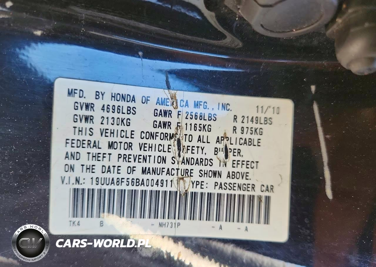 2011 Acura Tl VIN:19UUA8F56BA004911 - 12