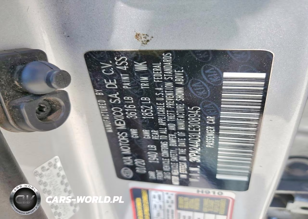 2020 Kia Rio S VIN:3KPA24AD3LE308945 - 12