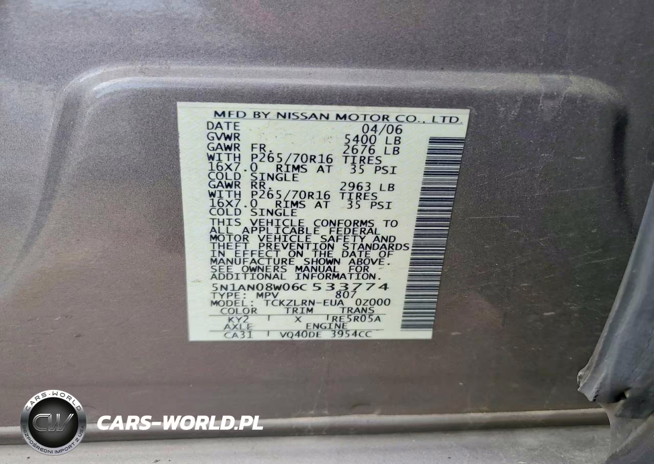 2006 Nissan Xterra X VIN:5N1AN08W06C533774 - 12