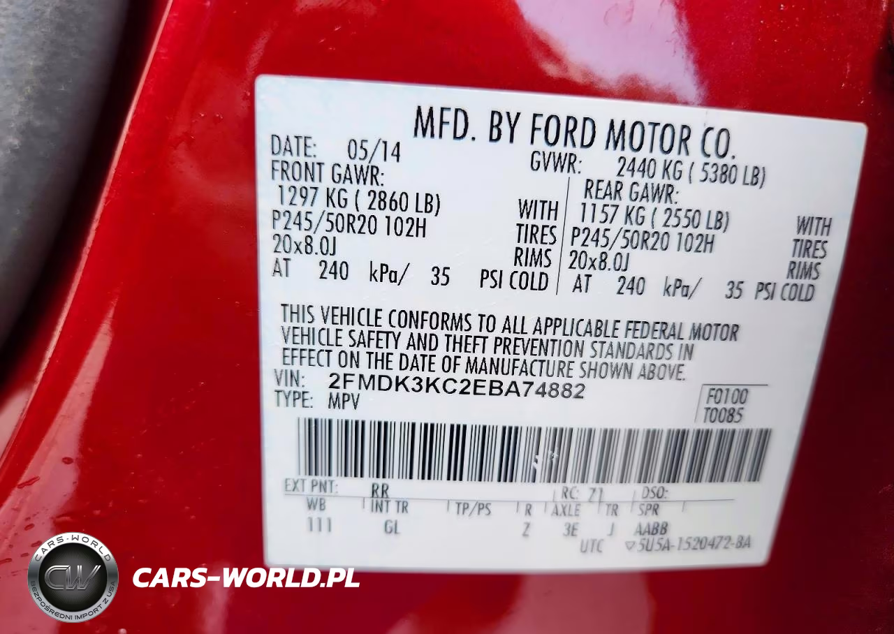2014 Ford Edge Limited VIN:2FMDK3KC2EBA74882 - 13